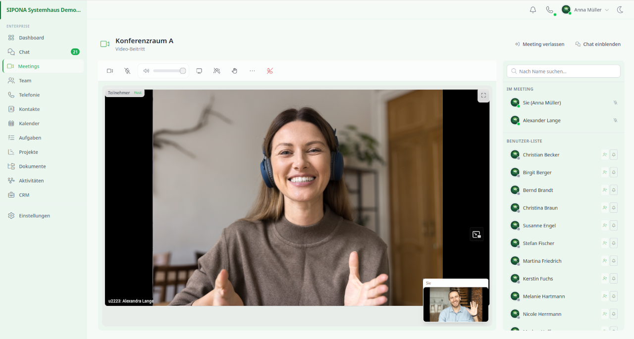 Screenshot Meetings